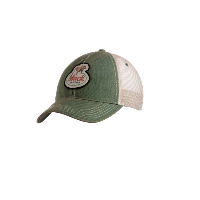 Mack Trucks 緑のキャップ　80s USA製 Mack Green Slouch Retro Logo Cap - Mack Trucks