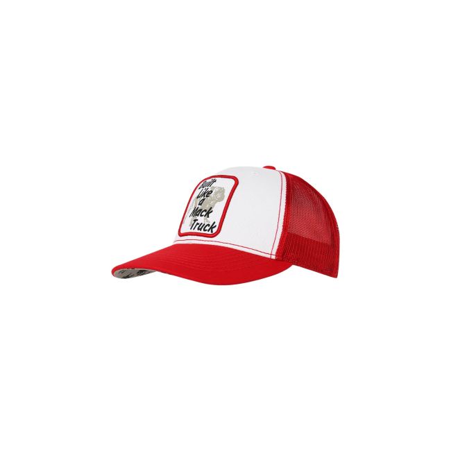 Built Like A Mack Truck Red Snapback Cap