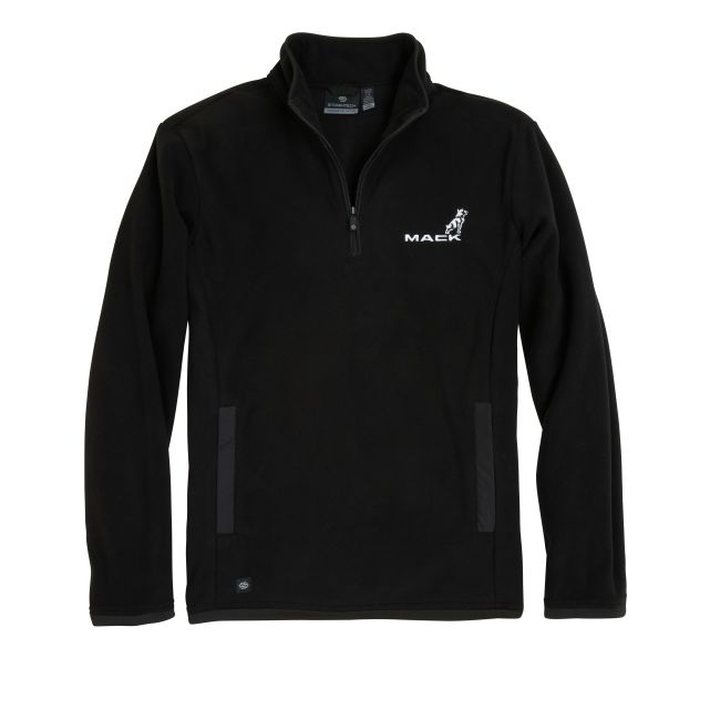 Black Polar Fleece 1/4 Zip Pullover - Mack Trucks