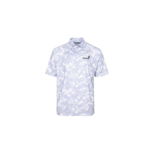 【アツシ】AKM S/S LINE POLO White KAMO Tech Pique Polo Long Sleeve - Men's Technical Polo | SLAM