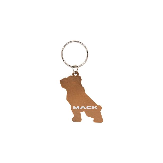 Antique Copper Bulldog Keychain - Mack Trucks
