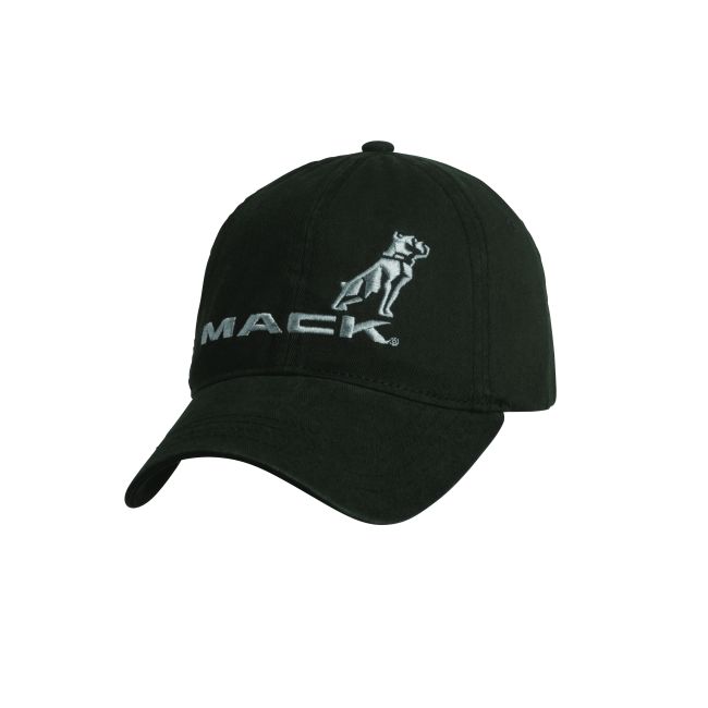 Mack Trucks 刺繍ロゴ キャップ 黒 Black & Grey Mack Logo Cap - Mack Trucks