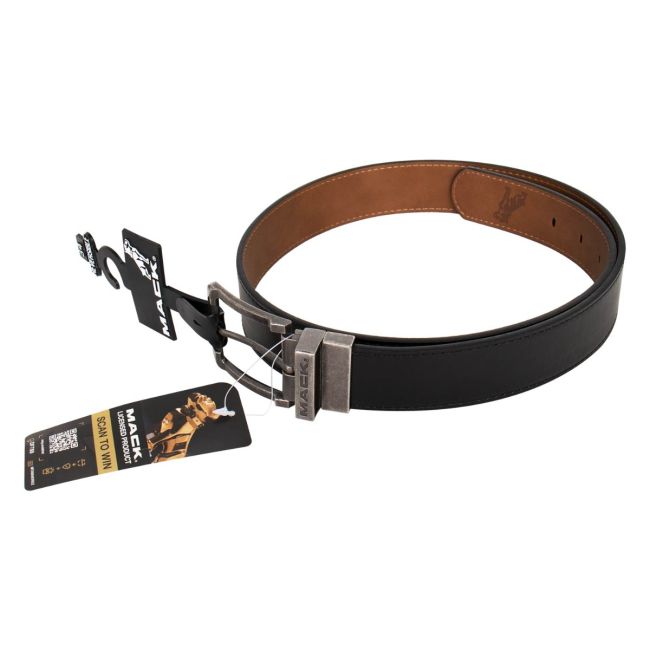 Black and Brown Reversible Mack Bulldog Belt