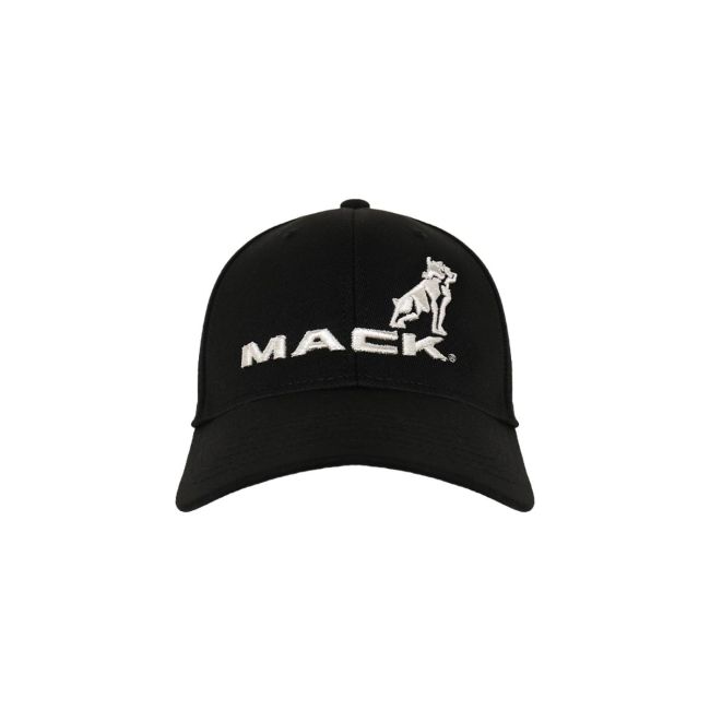 Black Stretch Fit with Silver Mack logo - Mack Trucks