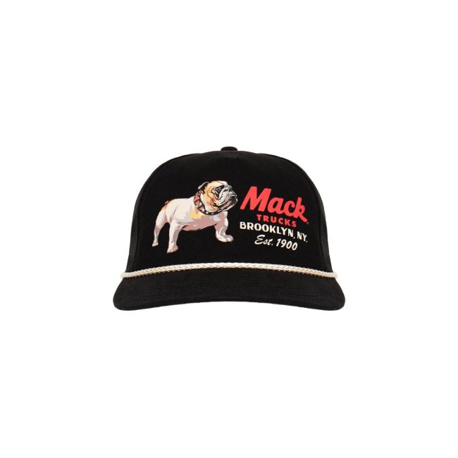 Mack Black Brooklyn Bulldog 5-Panel Rope Cap