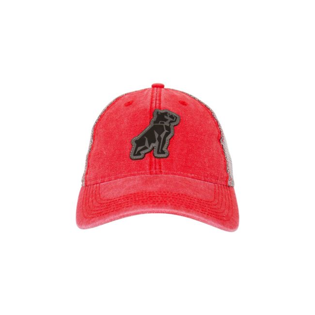 80s USA製　Mack Trucks Bulldog 赤 メッシュキャップ Red & Grey Mack Bulldog Cap - Mack Trucks