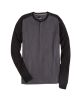 Black & Grey Henley Long Sleeve Shirt
