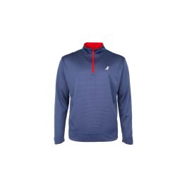 Navy & Red 1/4 Zip Pullover With White Bulldog - Mack Trucks