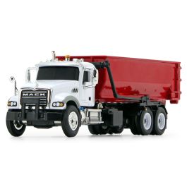 Mack Granite Red & White Rolloff Diecast - Mack Trucks